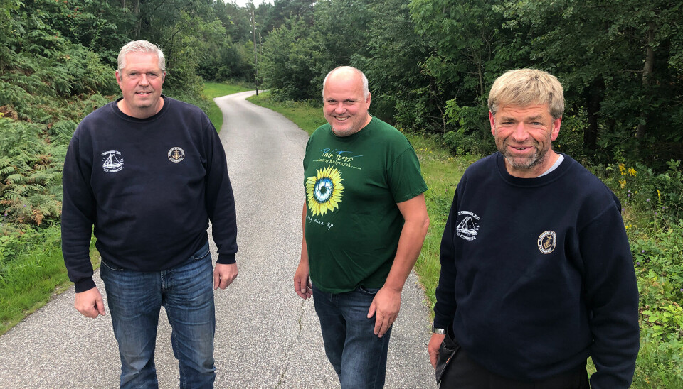Det er Flekkerøy Vel som står som arrangør av søndagens Olabil-løp søndag. Her representert ved Lennart Magnussen (t.v.), Frode Andersen og Roger Pettersen.