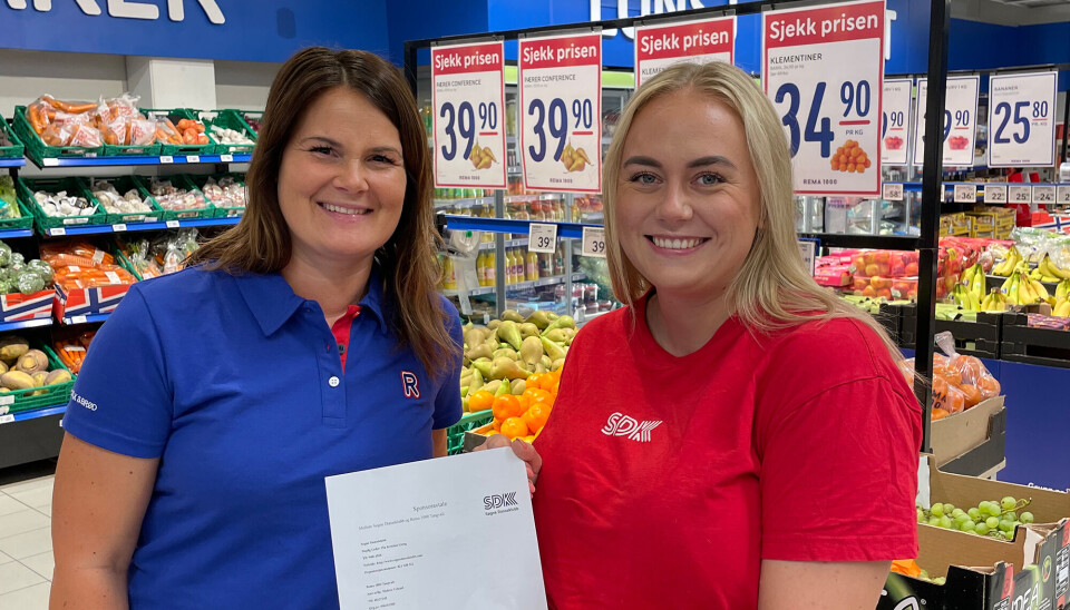 Malene Ueland (Rema 1000) og Pia Kristine Lieng (Søgne Danseklubb).