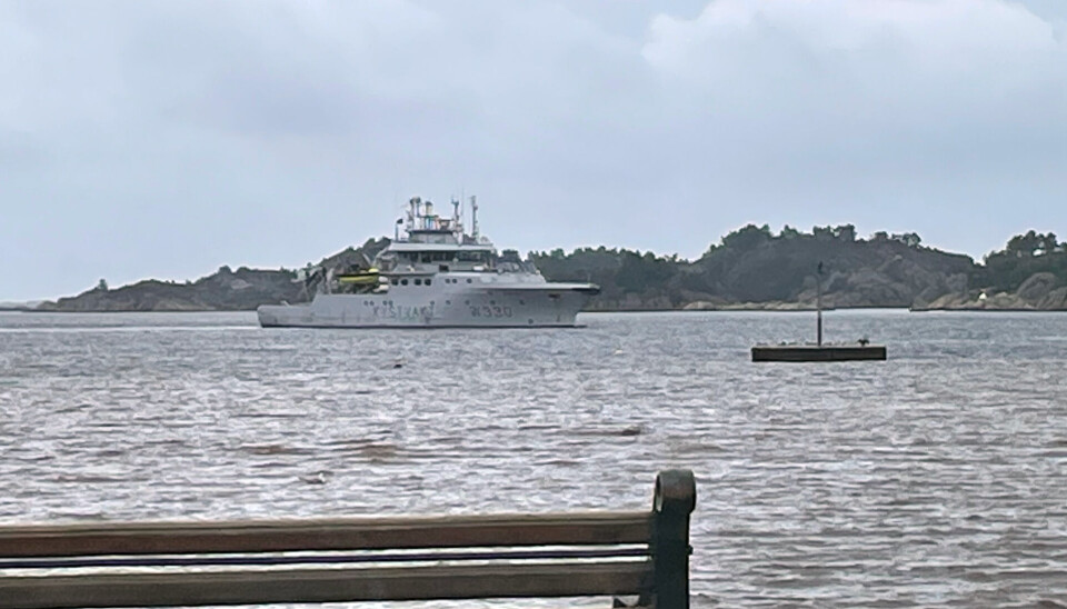 KV Nornen på Høllefjorden søndag sist søndag.