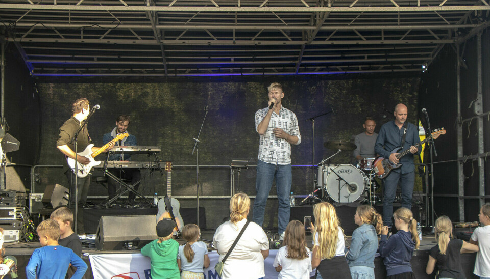 Tom Hugo og Radiojam på Vedderheikonserten 28. august i år.