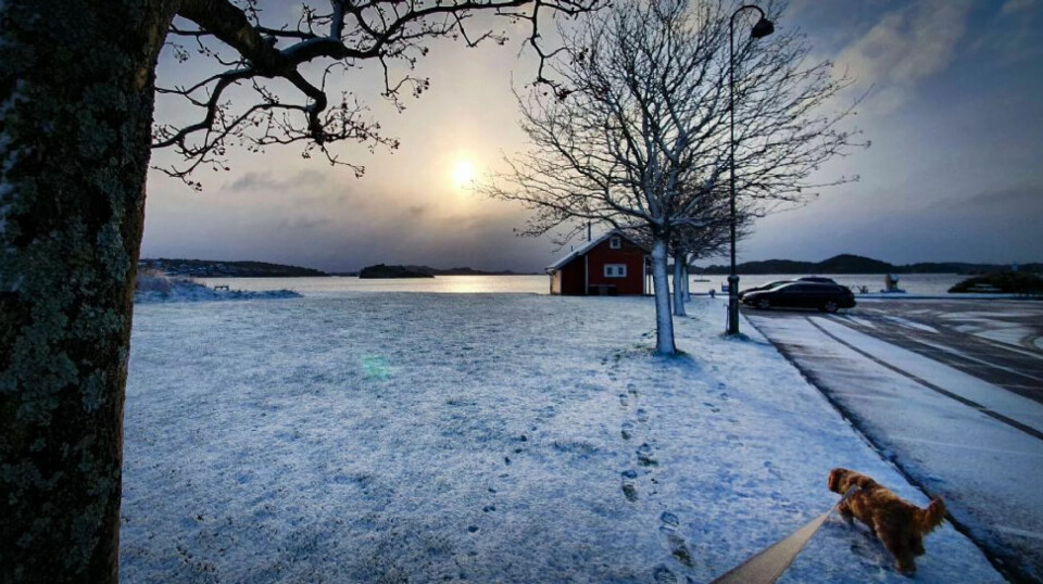– Litt sludd og snø på vei