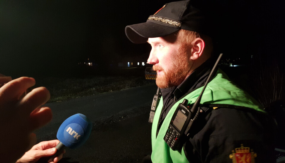 Politiets innsatsleder Benjamin Flåten.
