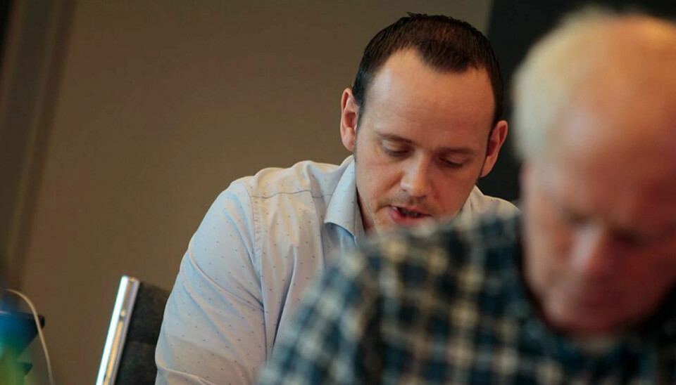 Børre Andreassen, regnskapssjef i Kristiansand kommune. Bildet er tatt da Andreassen var regnskapssjef i Søgne kommune.
