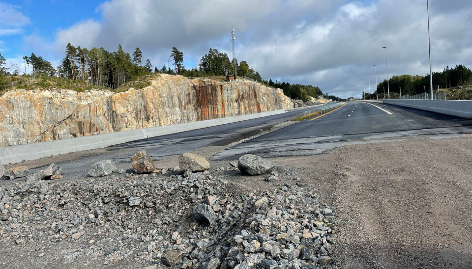 Her ender foreløpig ny E39 vestover fra Kristiansand - i Mandalskrysset. Videre vestover skal det bygges ny firefelts vei med anleggsstart i mai.