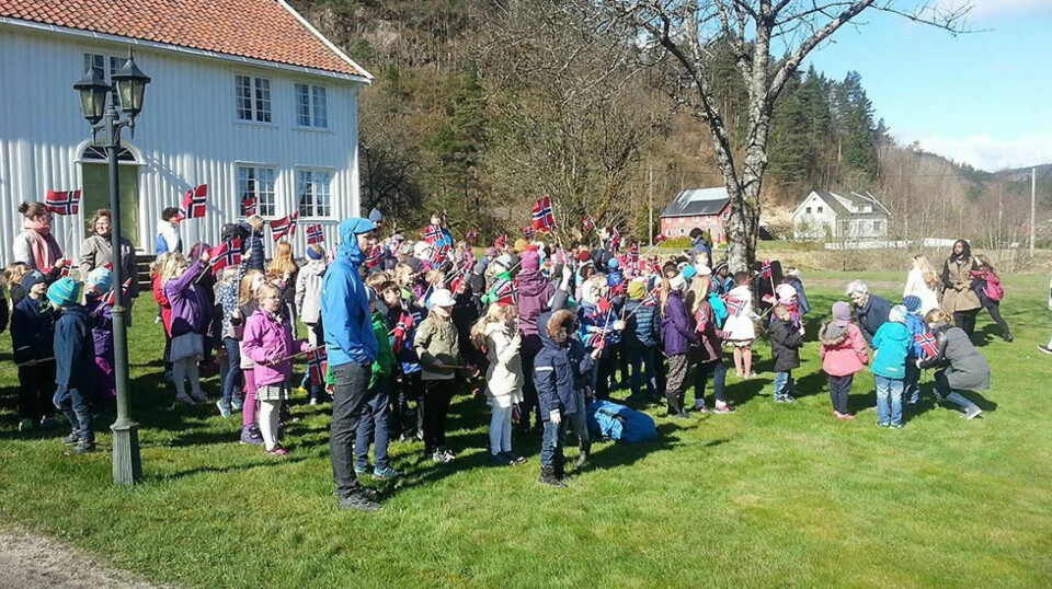 Porsmyr i Songdalen. Bildet er fra besøket til H.M. Kong Harald i 2017.