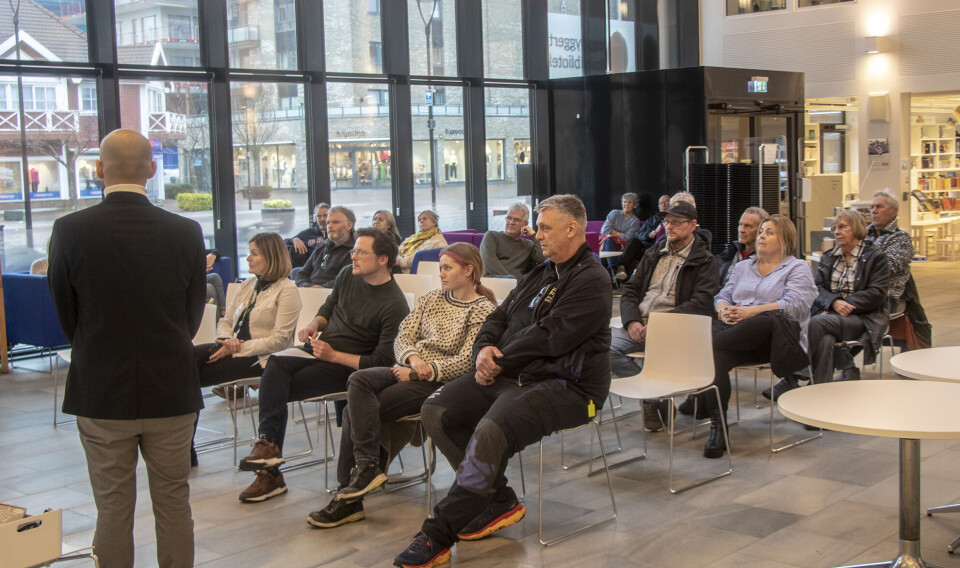 Rundt 30 innbyggere møtte frem til det første ordinære årsmøtet i Søgne bydelsråd i biblioteket på Tangvall i 2024.
