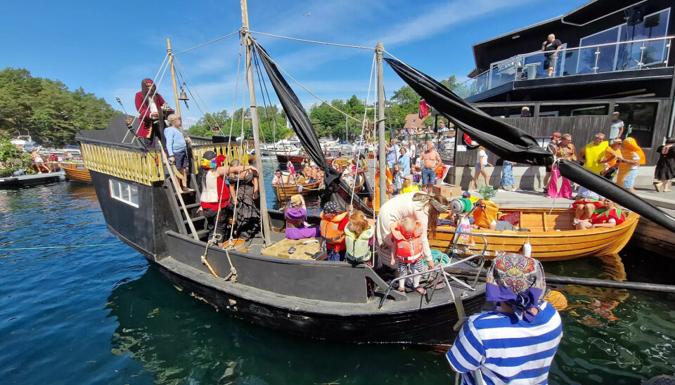 Arkivfoto fra tidligere sjekterace på Trysnes.