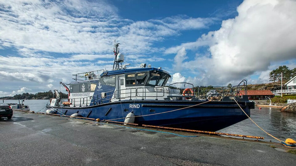 Fartøyet «Rind» (her ved Høllebrygga) som går på kontrakt med Fiskeridirektoratet er ett av flere fartøy i porteføljen til selskapet Fjord shuttle som fra 2025 skal operere rutebåt i Søgne-skjærgården.