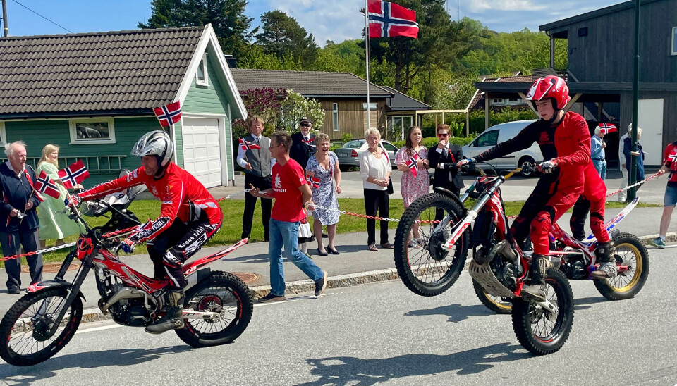 Søgne Trial under folketoget fredag ettermiddag.