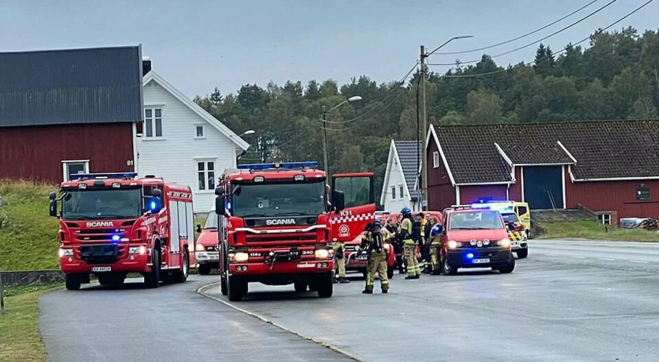 Utrykningskjøring med brannbil tirsdag