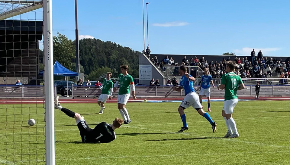 Morten Dalene nære på scoring.