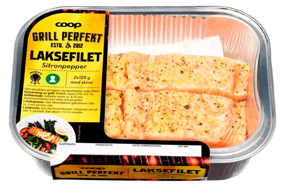 Laksefilet Grill Perfekt sitronpepper 2*125 g.