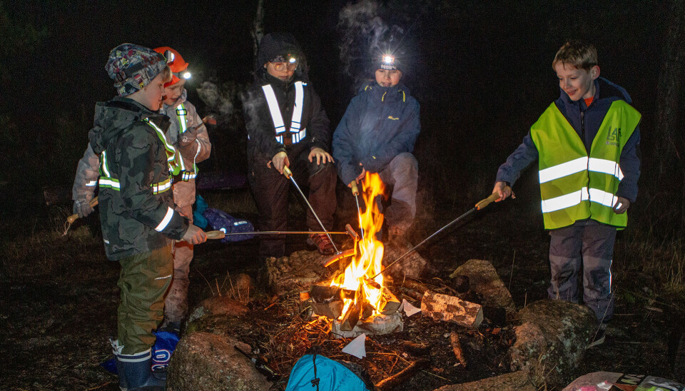 BARK i Songdalen inviterer til et gratis fritidstilbud med vekt på friluftsliv og førstehjelp i trygge omgivelser gjennom lek og læring i naturen. Endelig ble bålet tent på Høyfjellet og barna var klare for pølsespising.