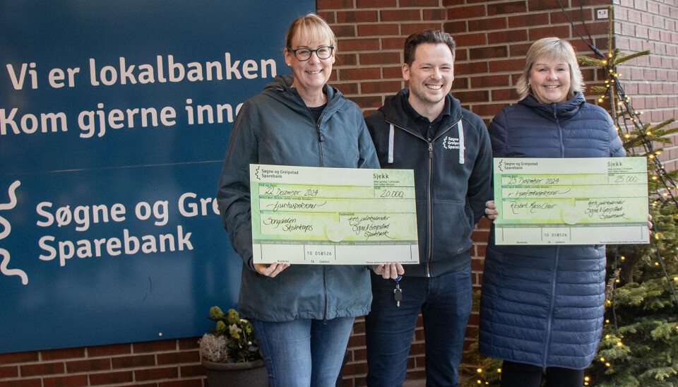 Renathe Sand fra Songdalen skolekorps, Bård Holmen Solvik, markedsrådgiver i Søgne og Greipstad sparebank, og Janne Slotte fra Restart Mass Choir.