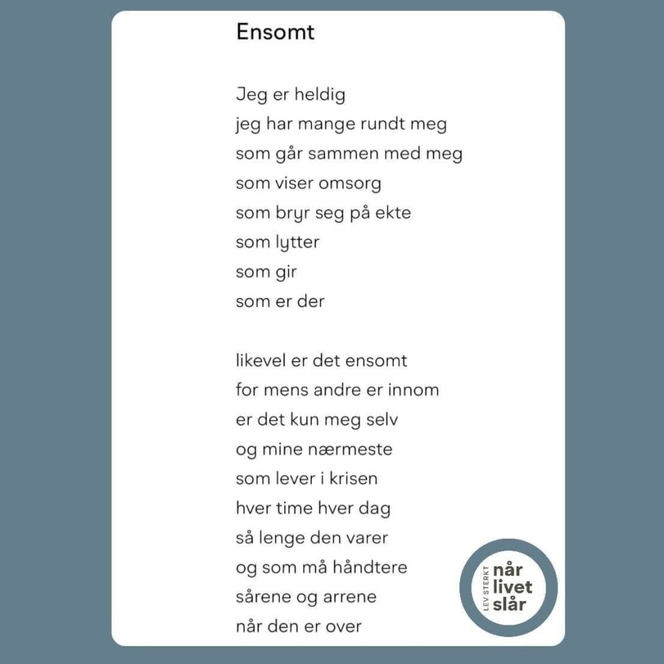 Fra boka Når livet slår, av Monica Bartok