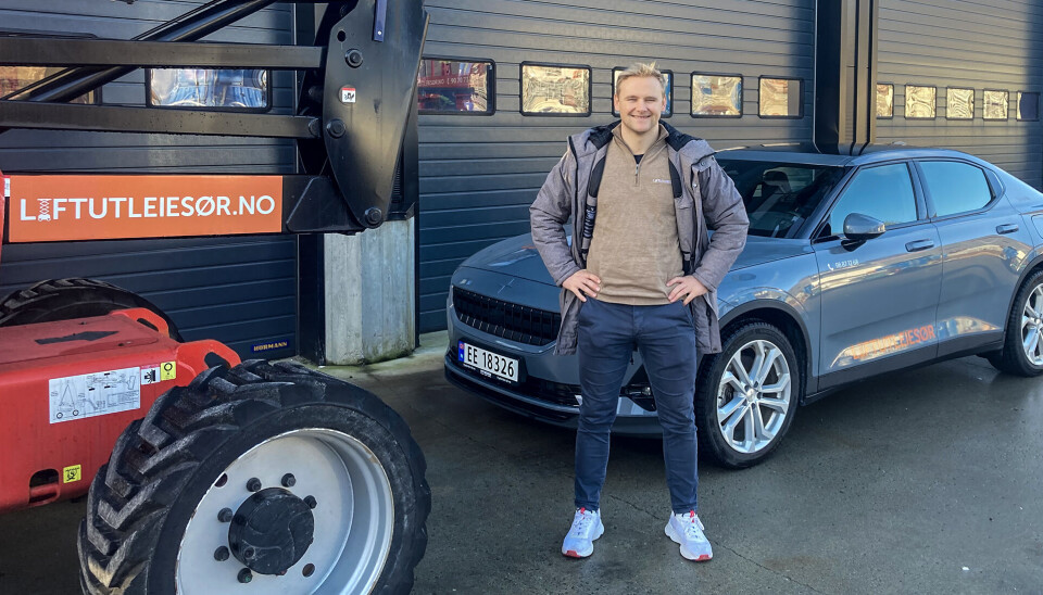 Lasse Fardal i Liftutleie Sør tilbyr kostnadsfri utleie av lift til lag og foreninger i Søgne.