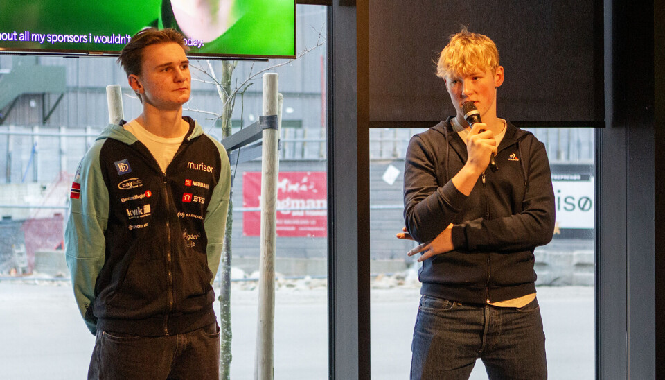 Vetle Try(17) og Ole Kristian Spilling(16) holdt kick-off for sponsorer denne uken.