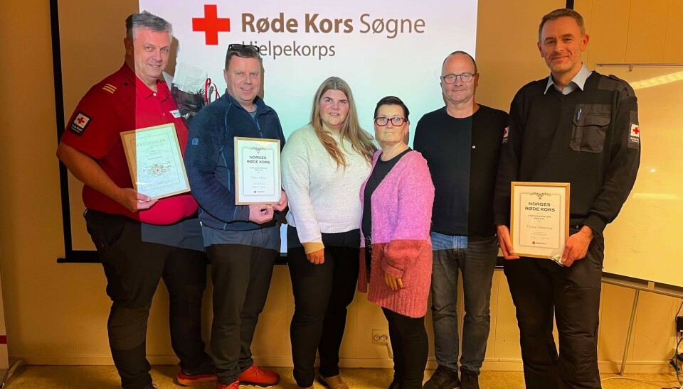 Heder og ære, fra venstre; Tom Erik Dønnestad, Espen Aksnes, Elisabeth Thomassen, Kristin Tangvall Mydland, Erik Hoem og Thomas Dønnestad