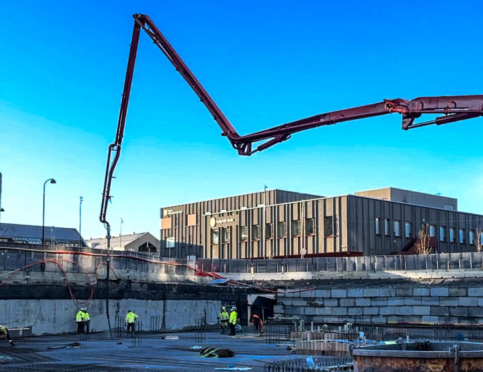 Støpearbeidet på Tangvall Arena III er allerede godt i gang.