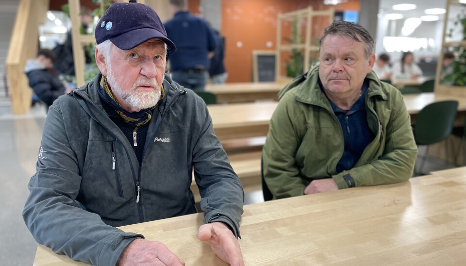 Vipeentusiastene Odd Kindberg og Vidar Andresen håper på oppgang i vipebestanden.