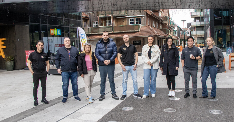 Samad Ismail fra Devens cafe, og Malinee Hansen fra Kanteera, Damjan Petkovski fra Smashbua, André Hoen fra Mix Søgne, Susanne Bekkeli fra Edgars Bakeri, Ana-Elena Irini fra La Strada, Kha Huynh fra O'learys Søgne og Kirsten Støyl fra Frk. Lyngs kjøkken.