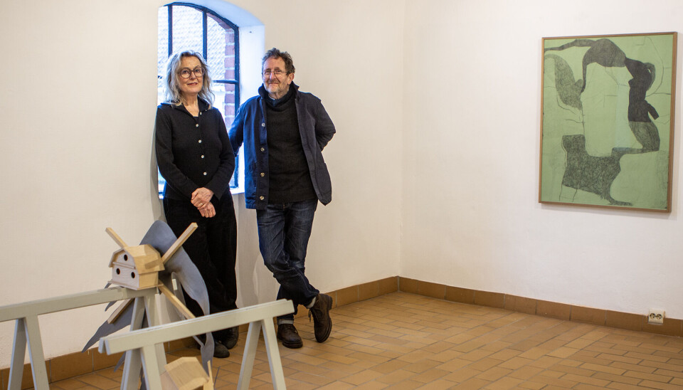 Deler av utstillingen der til ekteparet