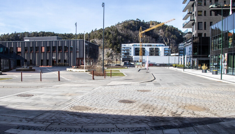 Området mellom skolesenteret og Tangvall Arena rigges til festplass når det inviteres til Allsang på Tangvall denne sommeren.