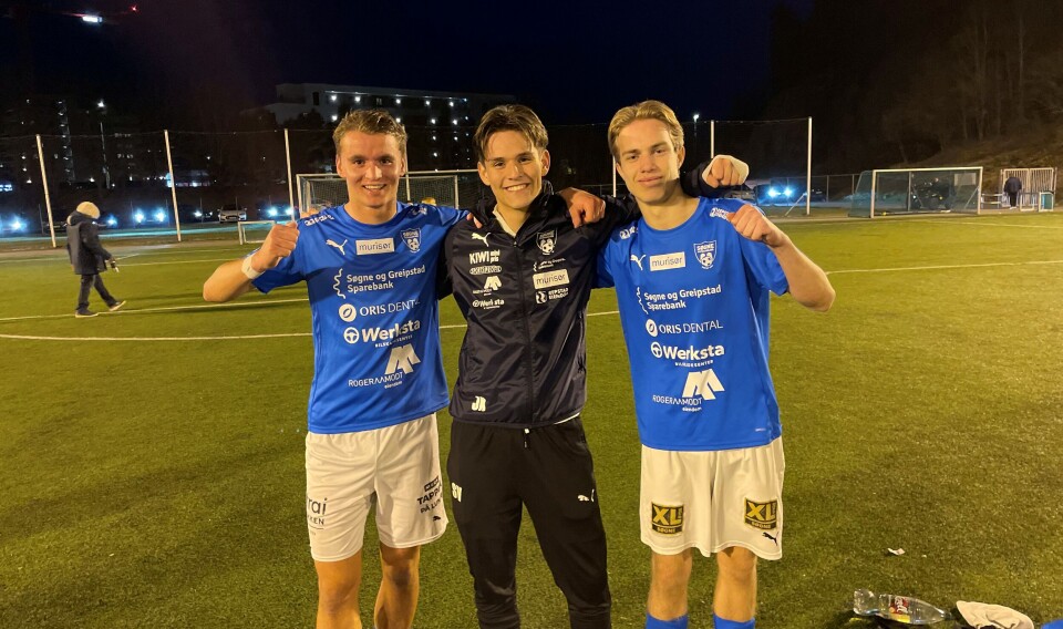 Tre målscorere, fra venstre: Samuel Lavik, Jens Drange Karlsen og Kristian Aarhus