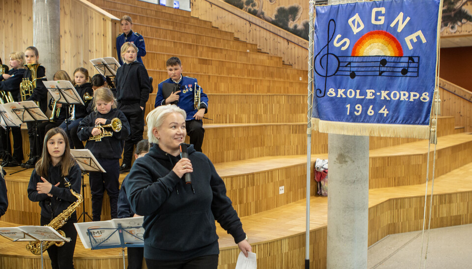 Irene Larsen Linjord er styreleder i Søgne skolekorps