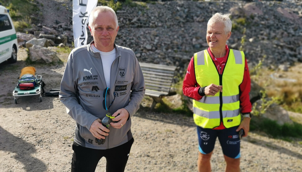 Gunnar Engebu til venstre og Ole Johan Bueklev var fornøyde med oppmøtet.
