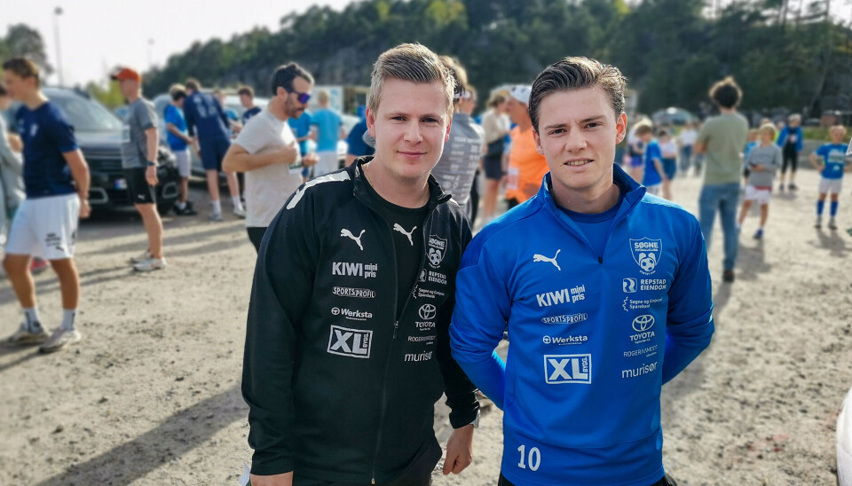 Sondre Enersen og Hans Robin S. Enoksen rett før start.
