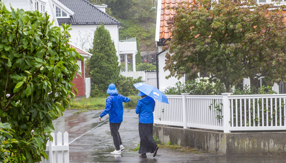 Høyre banket på 18 000 dører i Kristiansand i 2023 – nå sikter de mot minst like mange før valgdagen om 34 dager.