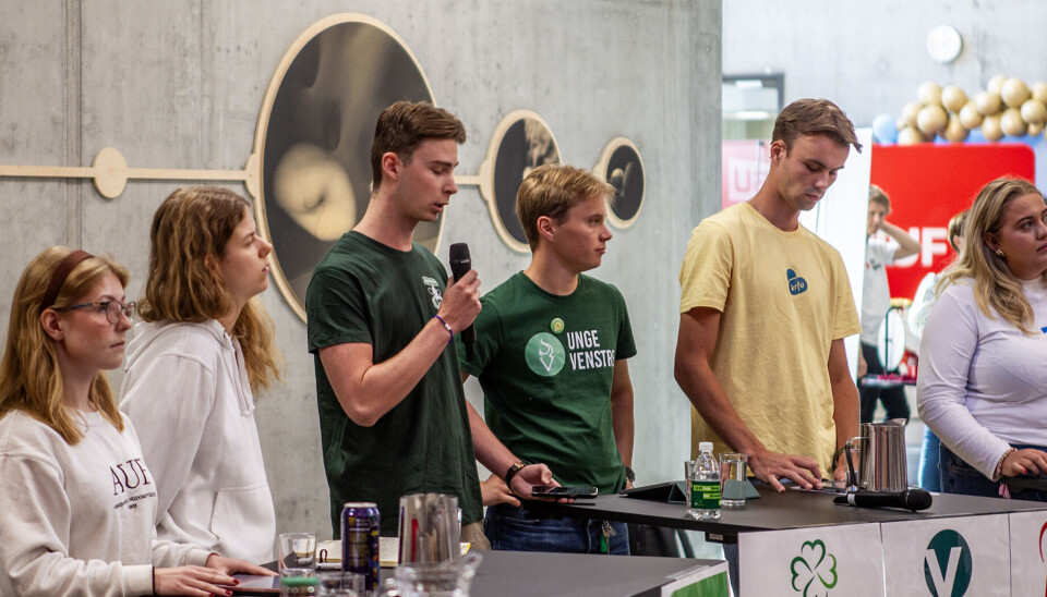 Elias Holmen Berg var eneste debattant fra Søgne som deltok i debatten, han representerte Senterpartiet