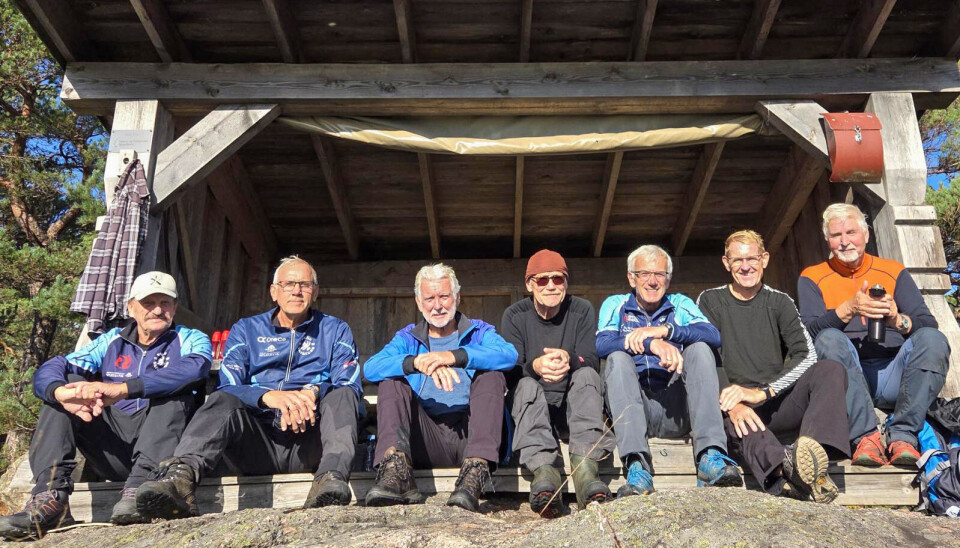 Klare til Linnåsdagen. Kalle Kimestad, Tom Lohne, Kai Tobiassen, Askild Johnsen, Arnfinn Håverstad , Sigtor Kjetså og Torfinn Utsogn fra Søgne ski seniorgruppe.